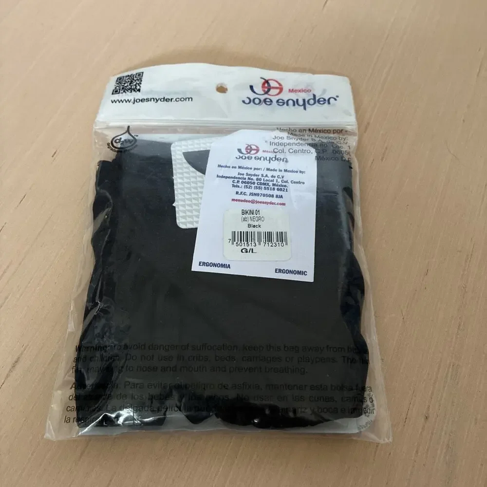 Joe Snyder Black Bikini Brief Underwear Men's Size L Brand New